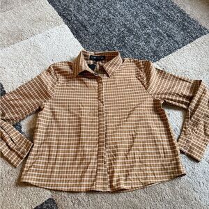 Lioness Nivarna Chocolate Check Womens Shirt- Size Small